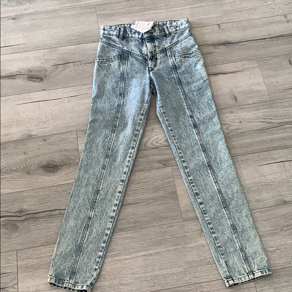Isabel Marant Lorricka Jeans Snow Blue Acid 36 NWT - Picture 3 of 6